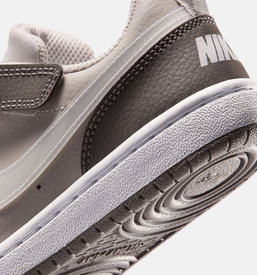 Nike Court Borough Low Bruine/Witte Sneakers voor meisjes, jongens (376158)