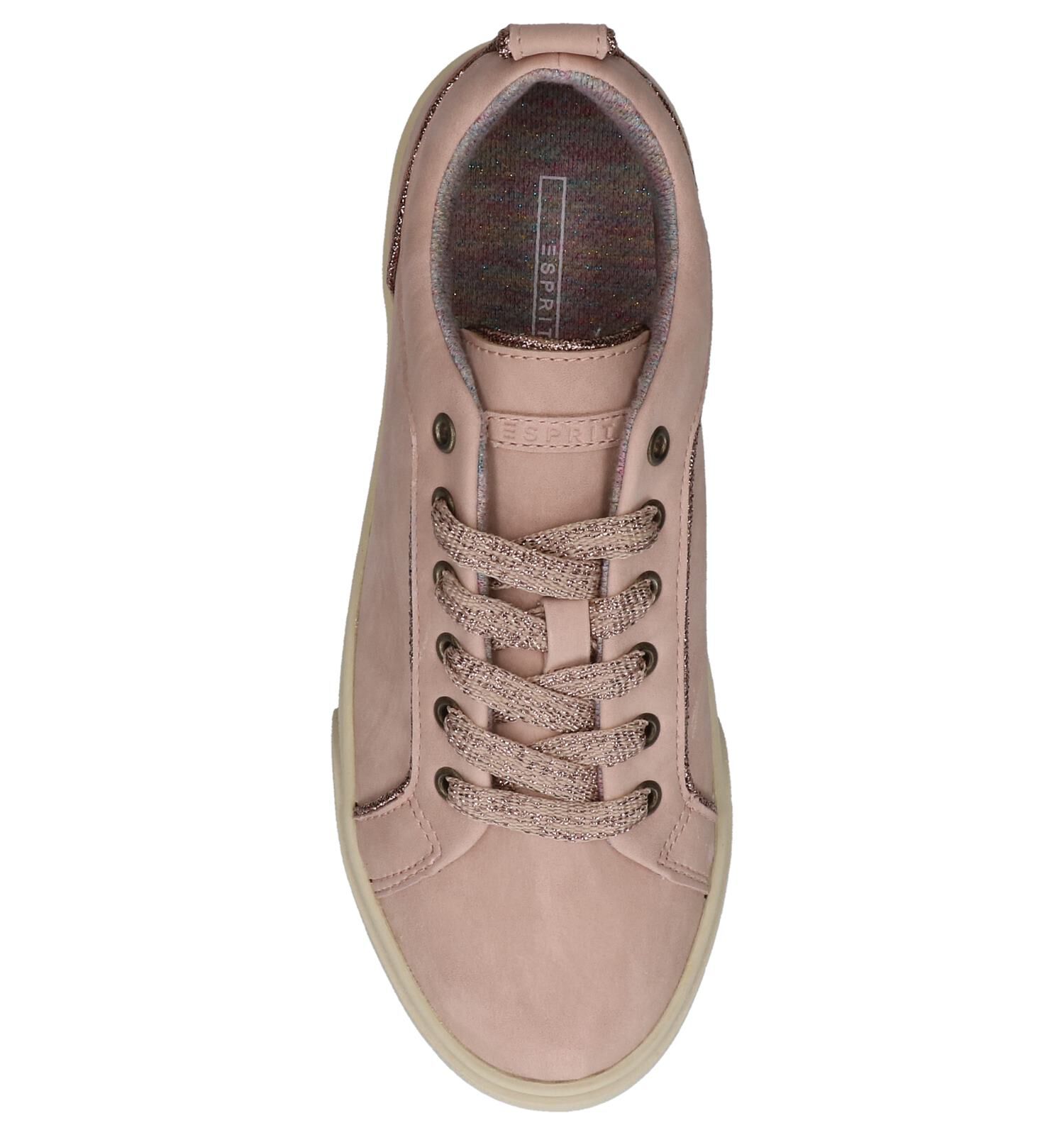 Esprit Roze Geklede Sneakers Vegan Dames Sneakers Online op TORFS.BE