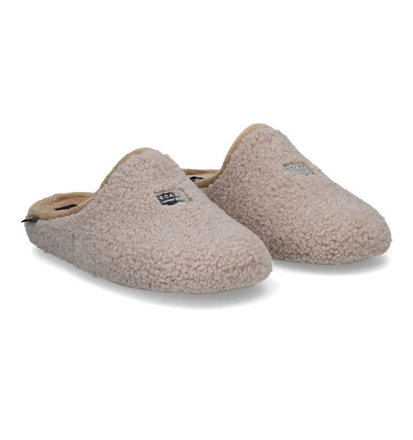 Scapa Pantoufles ouvertes en Beige en textile (317049)