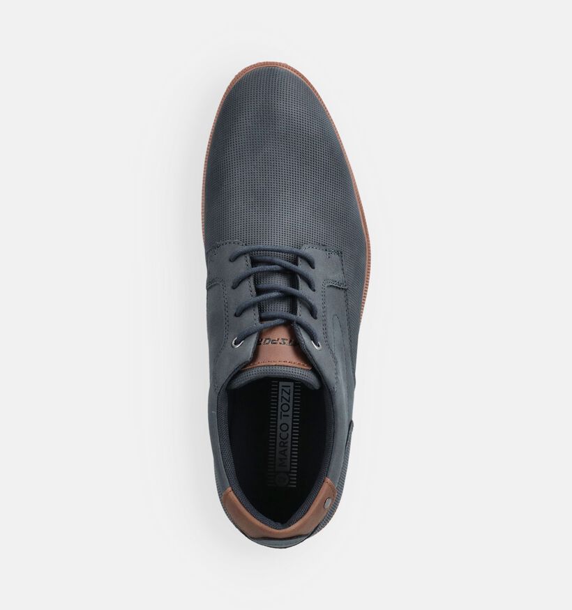 Marco Tozzi Chaussures classiques en Bleu fonc&eacute; pour hommes (375263) - pour semelles orthop&eacute;diques