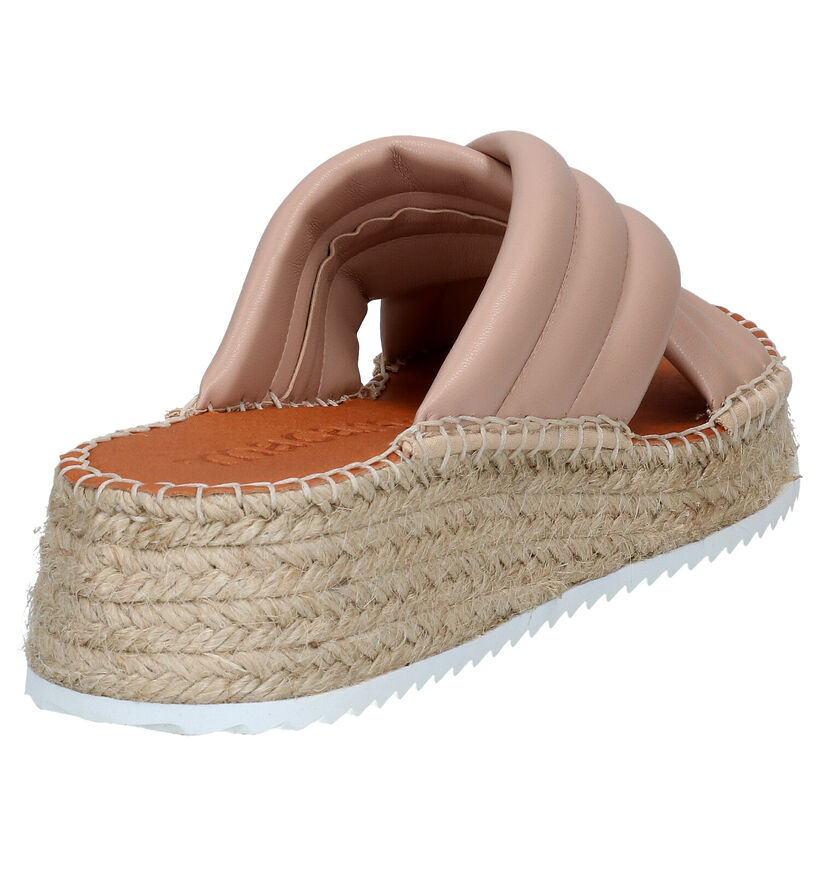 Macarena Carmen Mules en Beige en simili cuir (289980)