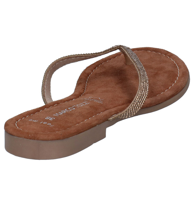 Marco Tozzi Cognac Teenslippers in stof (289592)