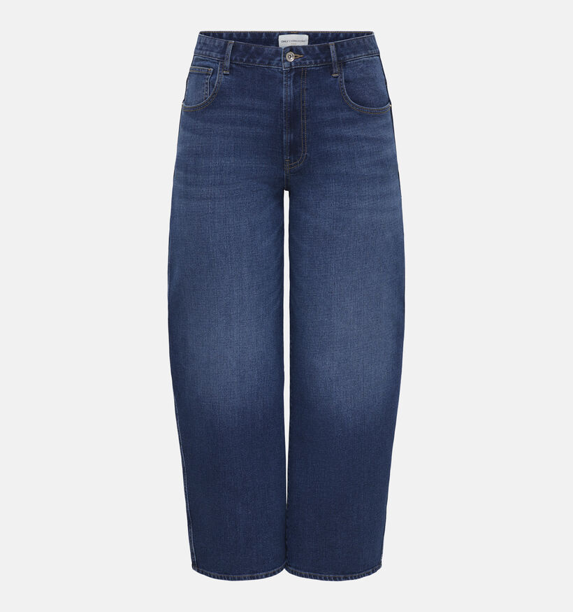 ONLY Carmakoma Snow High-Waisted Donkerblauwe Barrel Jeans voor dames (381912)