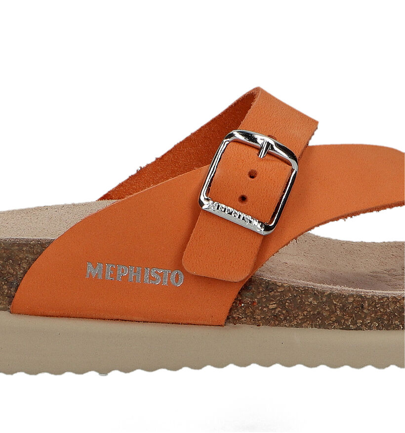 Mephisto Helen Tongs en Orange en nubuck (323482)