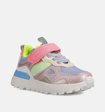 Shoo Pom Sneakers Wit/Blauw/Roze