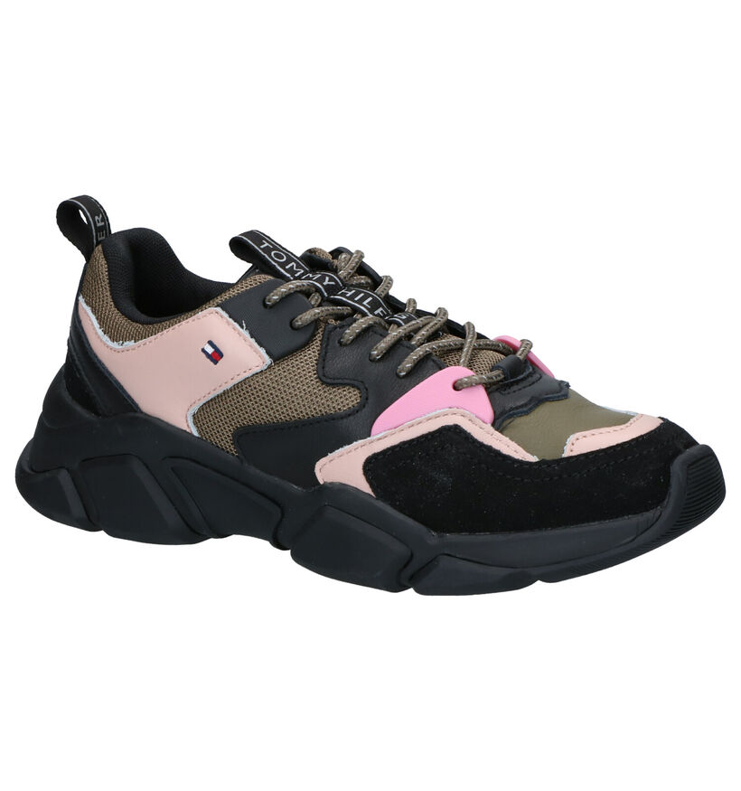Tommy Hilfiger Baskets casual en Noir en cuir (255951)