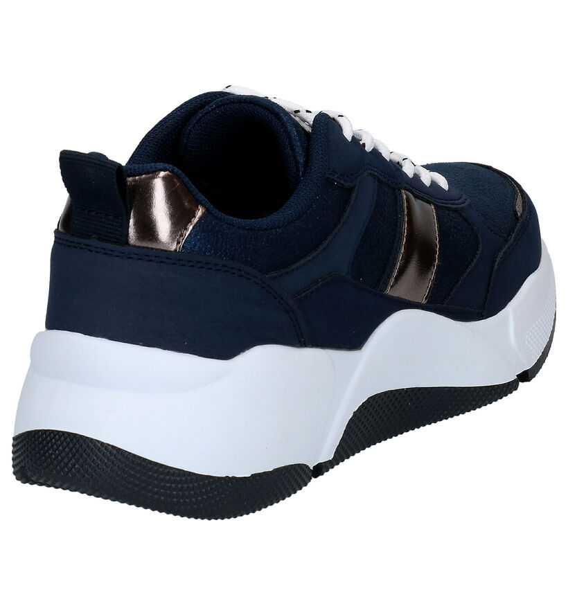 Dazzle Blauwe Sneakers in kunstleer (276490)
