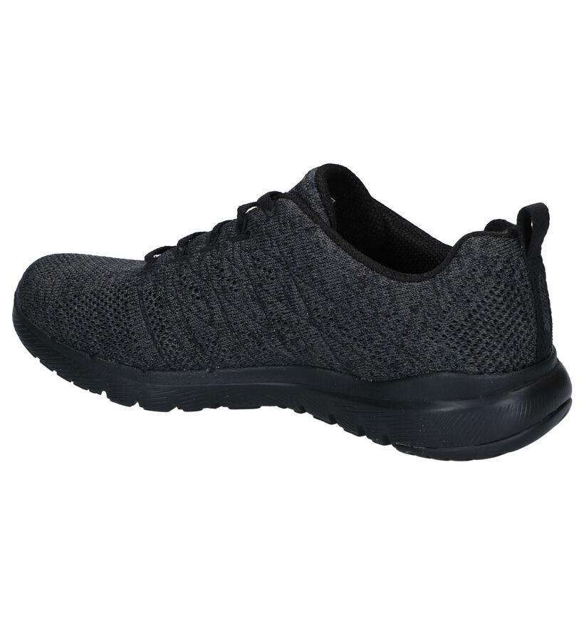 Skechers Flex Appeal Baskets en Noir en textile (293949)