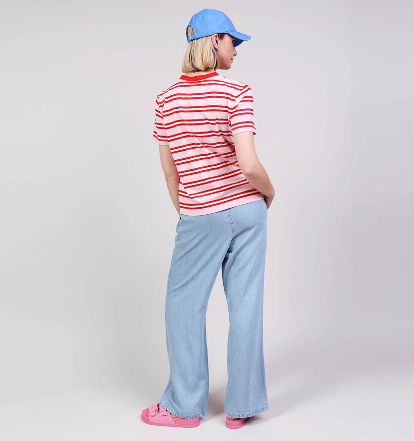 Tommy Hilfiger Script T-shirt en Rose/Rouge pour femmes (369256)