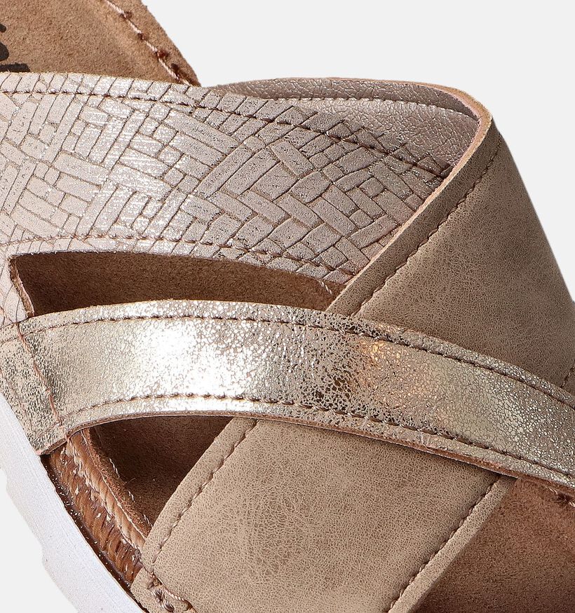Inblu Nu-pieds compensées en Taupe pour femmes (357784)