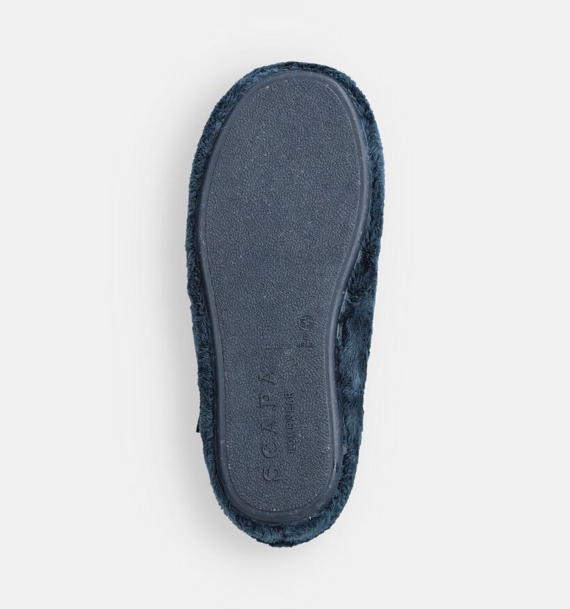 Scapa Pantoufles en Bleu foncé pour femmes (364002) - pour semelles orthopédiques