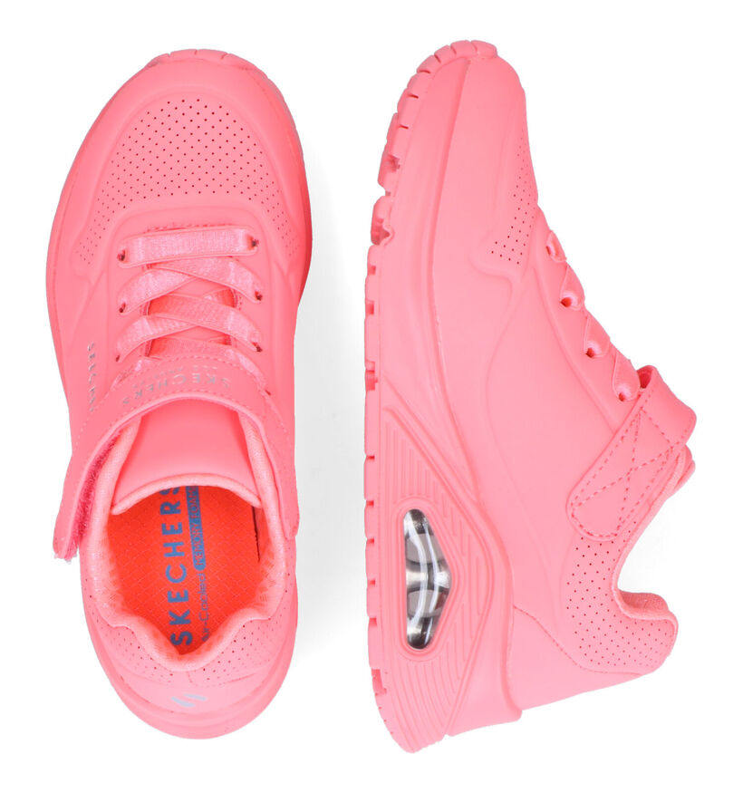 Skechers Uno Fluo Roze Sneakers voor meisjes (302736)