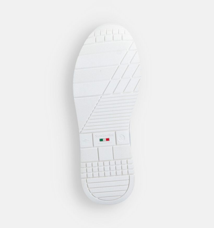 NeroGiardini Witte Sneakers met Rits voor dames (369083) - geschikt voor steunzolen