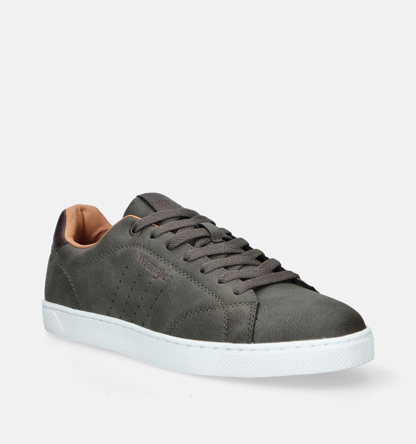 Wrangler Butch Kaki Veterschoenen voor heren (346065) - geschikt voor steunzolen