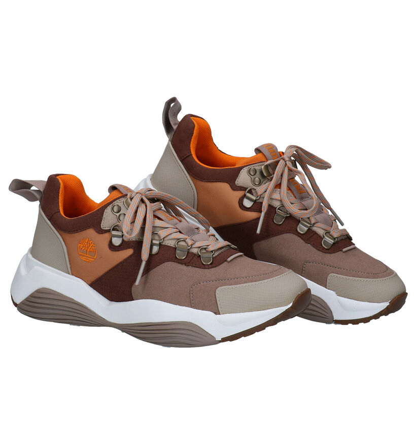 Timberland Emerald Bay Beige Sneakers in stof (277646)