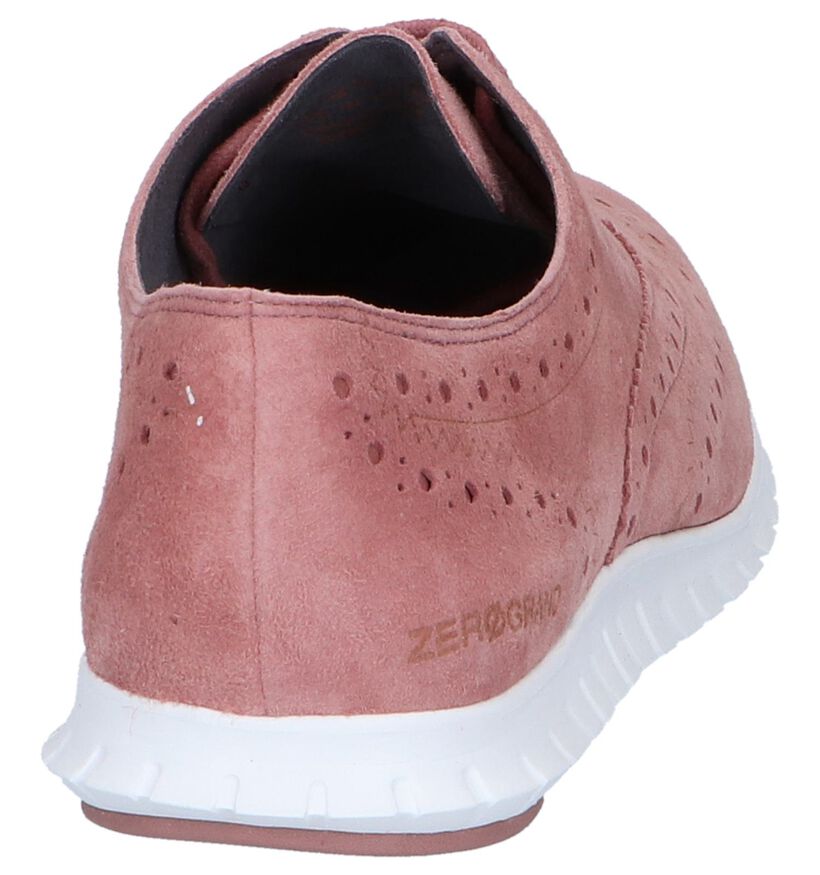 Grijze Oxford Veterschoenen Cole Haan Zerogrand in daim (240405)