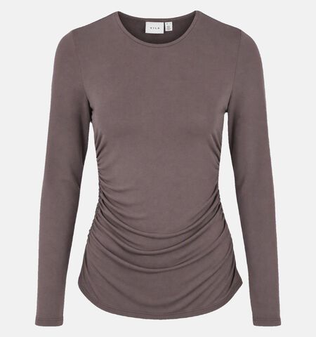 Vila T-shirts Zwart/Bruin/Groen