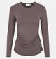 Vila Lysera Donkerbruine T-Shirt met Lange Mouwen voor dames (382216)
