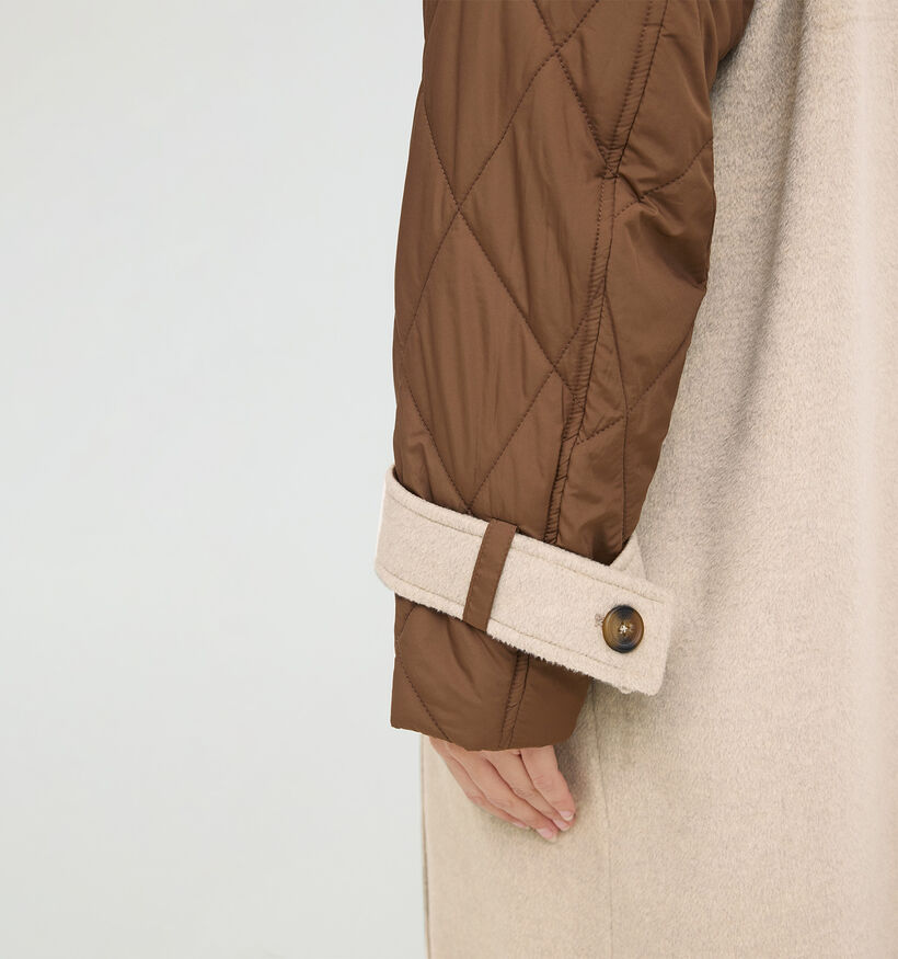 Fransa Rariba Manteau court en Beige/Marron pour femmes (377854)