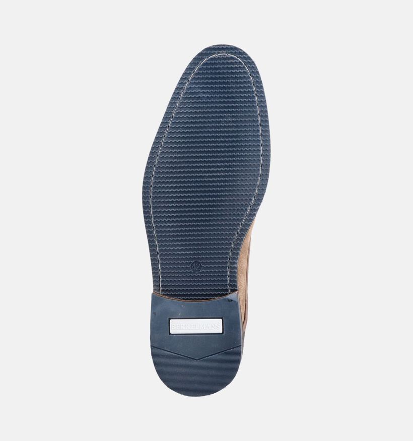 Berkelmans Dakar Chaussures classiques en Taupe pour hommes (379050) - pour semelles orthop&eacute;diques