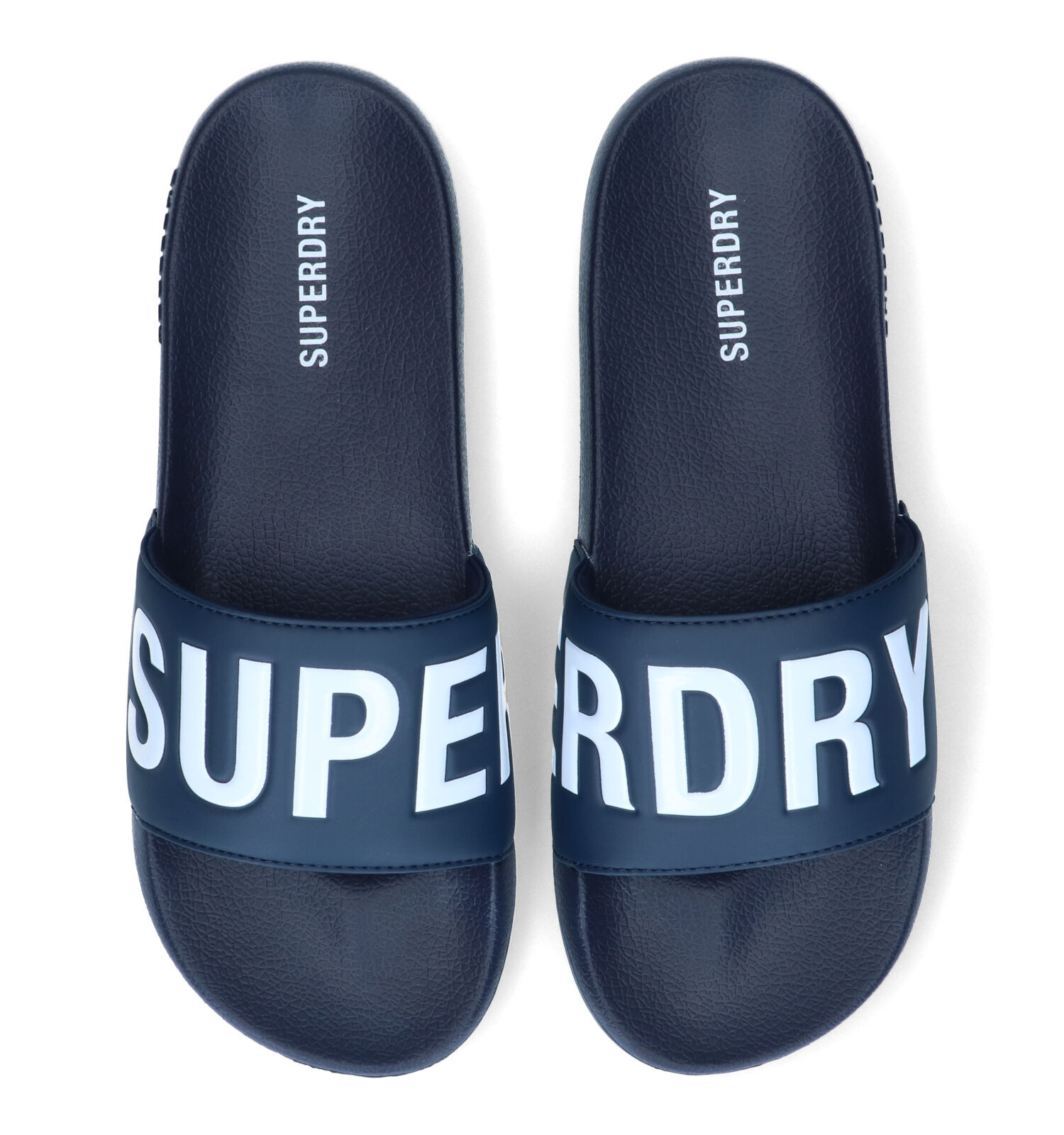 Superdry Code Core Blauwe Badslippers Heren Slippers Online op