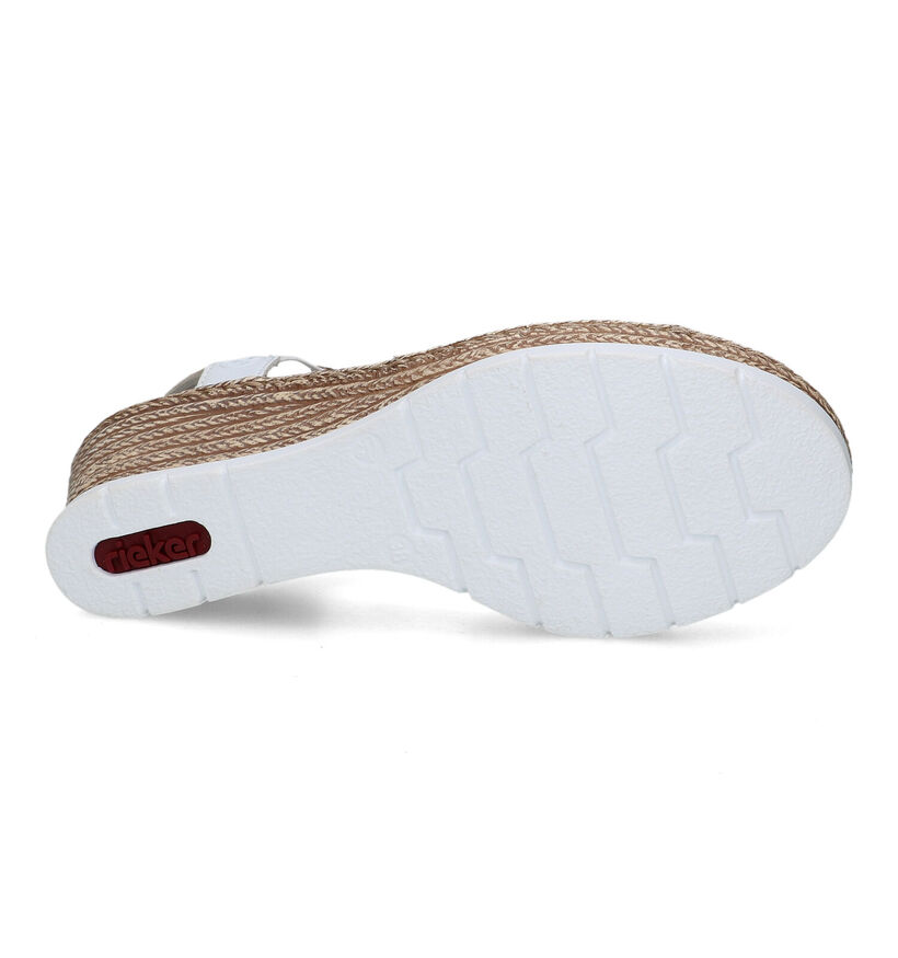 Rieker Zilveren Sandalen met sleehak voor dames (339119)