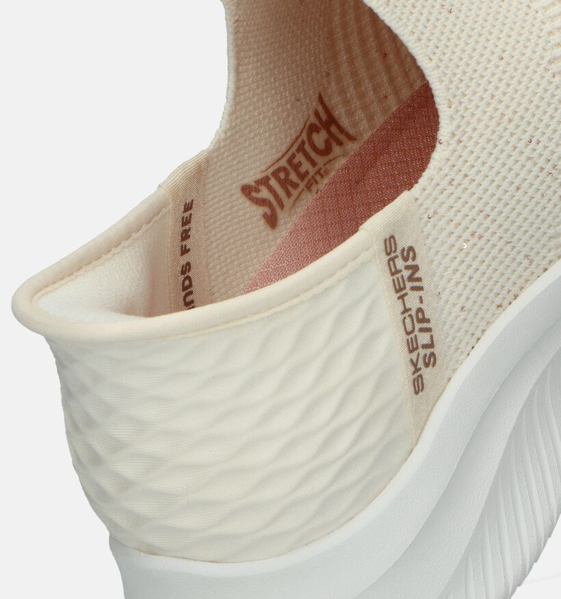Skechers Slip-ins Ultra Flex 3.0 Shiny Night Baskets slip-on en Blanc pour femmes (335202) - pour semelles orthopédiques