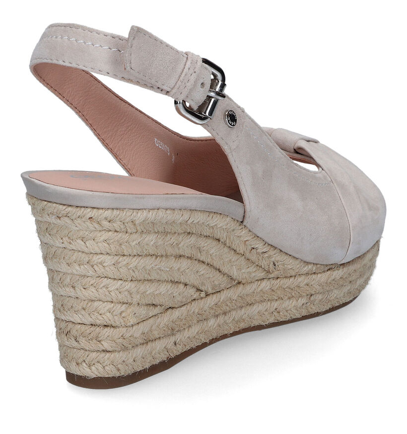 Geox Soleil Ecru Sandalen in daim (311583)