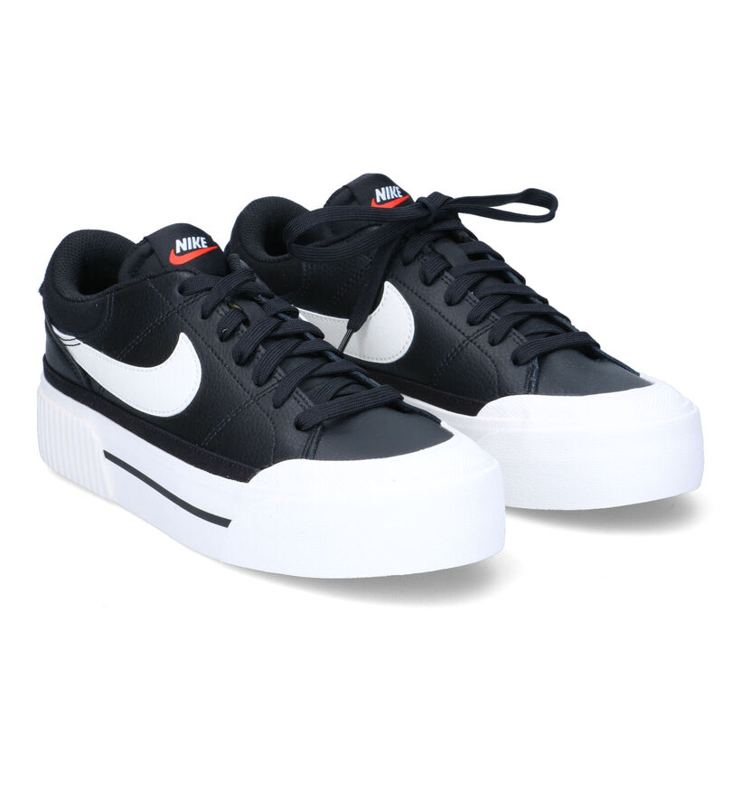 Nike Court Legacy Lift Zwarte Sneakers voor dames (316853) - geschikt voor steunzolen