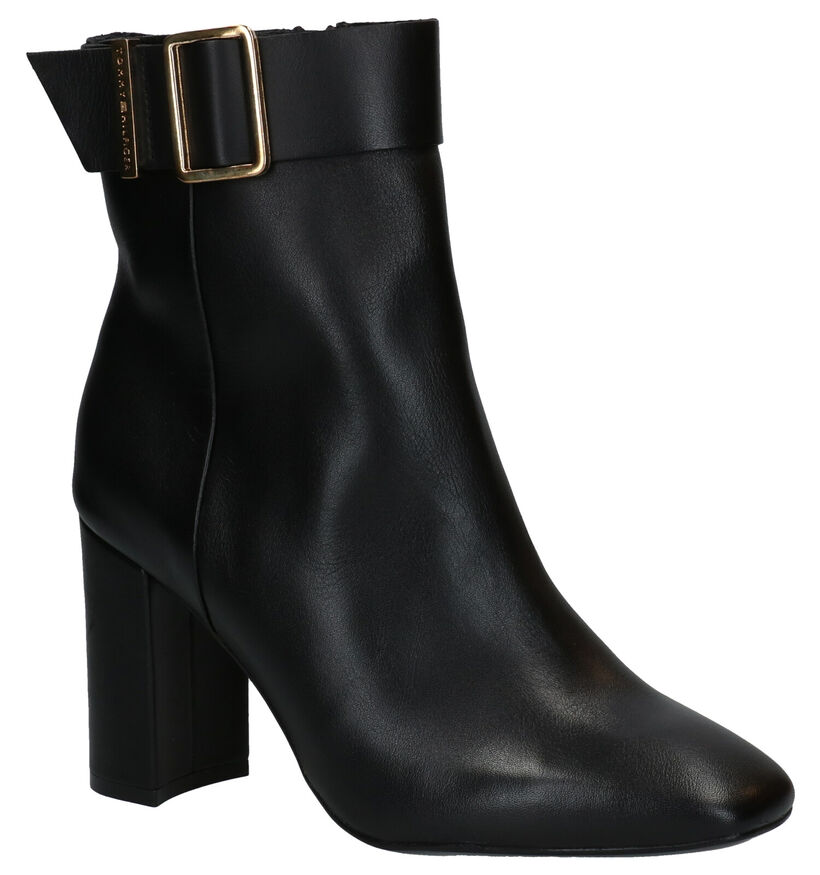 Tommy Hilfiger Basic Square Toe Bottillons en Noir en cuir (279982)