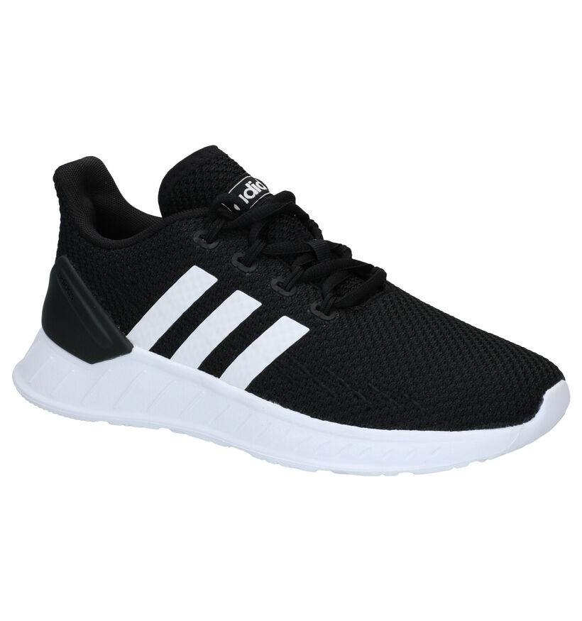 adidas Questar Flow Zwarte Sneakers in kunstleer (290788)