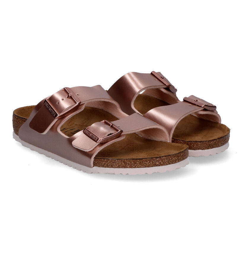 Birkenstock Arizona Rose gold Slippers in kunstleer (322591)