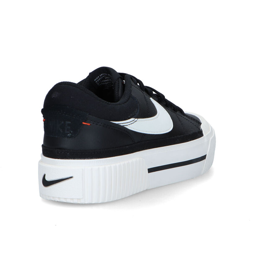 Nike Court Legacy Lift Zwarte Platform Sneakers voor dames (324635) - geschikt voor steunzolen
