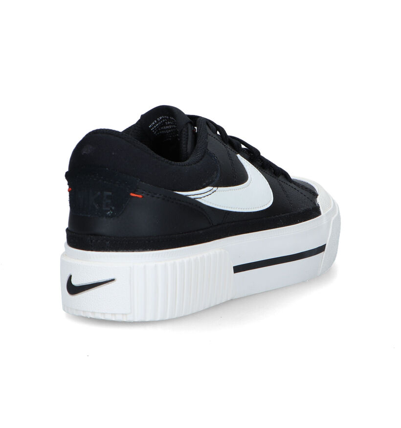 Nike Court Legacy Lift Baskets plateforme en Noir pour femmes (324635) - pour semelles orthopédiques