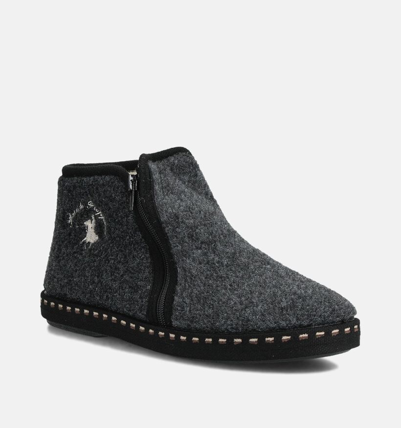 Hush Puppies Douvent Donkergrijze Gesloten Pantoffels voor heren (361629)