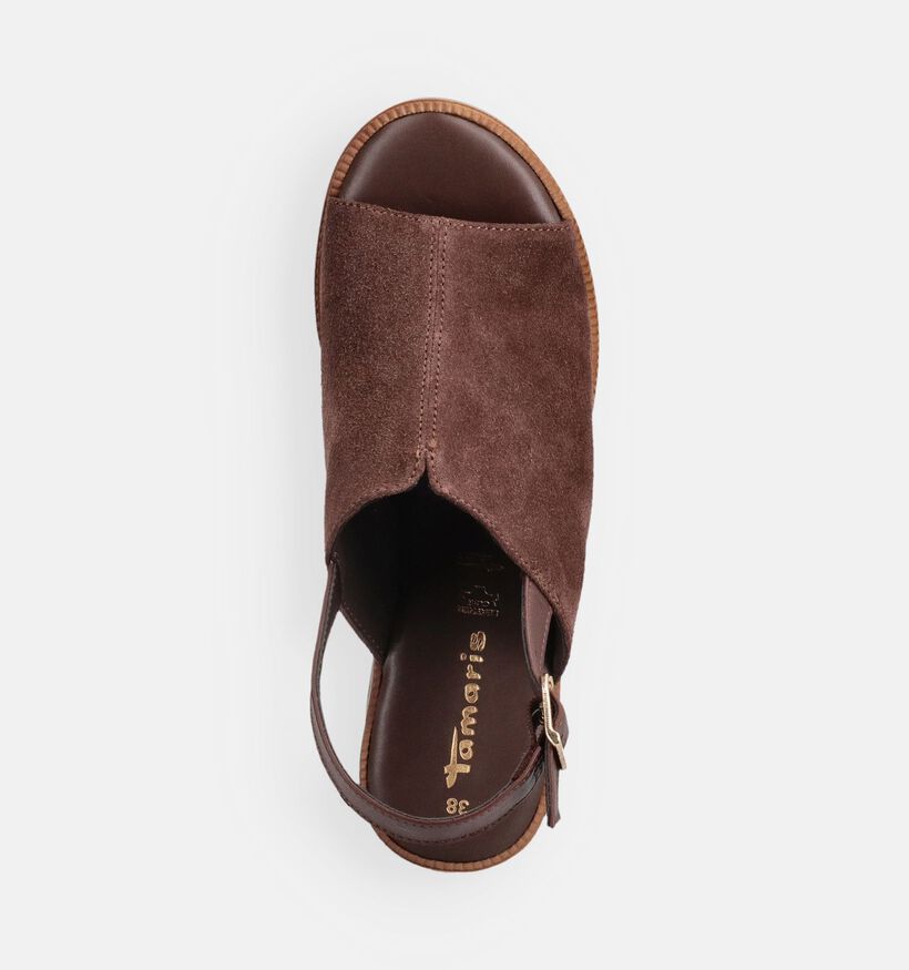 Tamaris Sandales &agrave; talons en Brun fonc&eacute; pour femmes (371708)