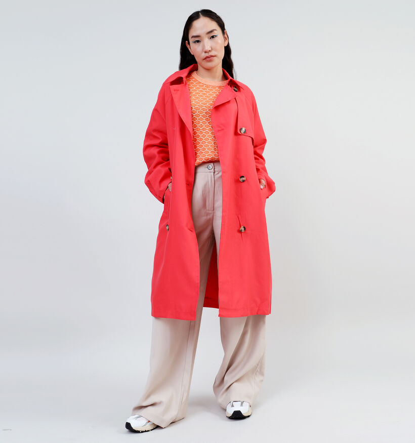 Vero Moda Doreen Trenchcoat en Rouge pour femmes (335333)