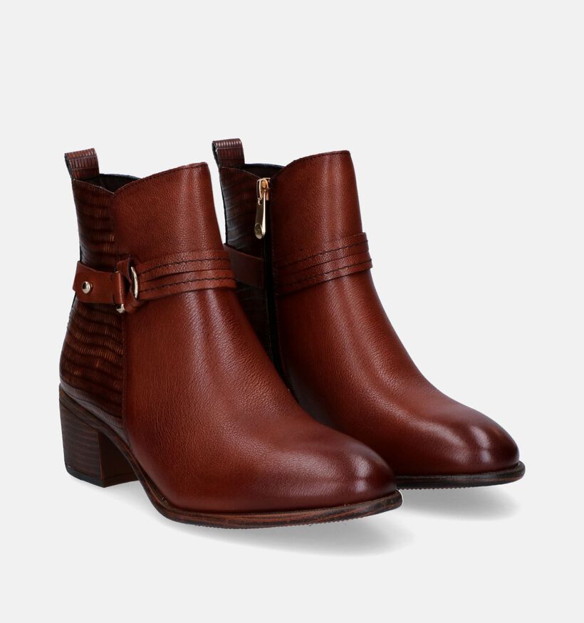 Marco Tozzi Bottines plates en Marron en simili cuir (315362)