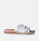 Rieker Witte Slippers met sleehak voor dames (354925)