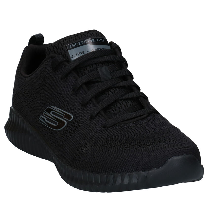 Skechers Elite Flex Baskets en Noir en textile (287005)