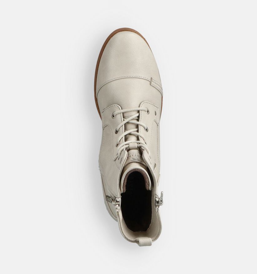 Mustang Boots à lacets en Écru pour femmes (363701)