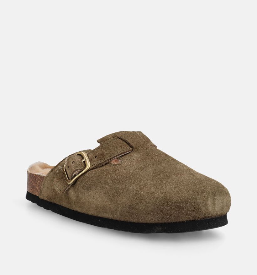 Scholl Fae New Kakigroenen Slippers voor dames (381006)