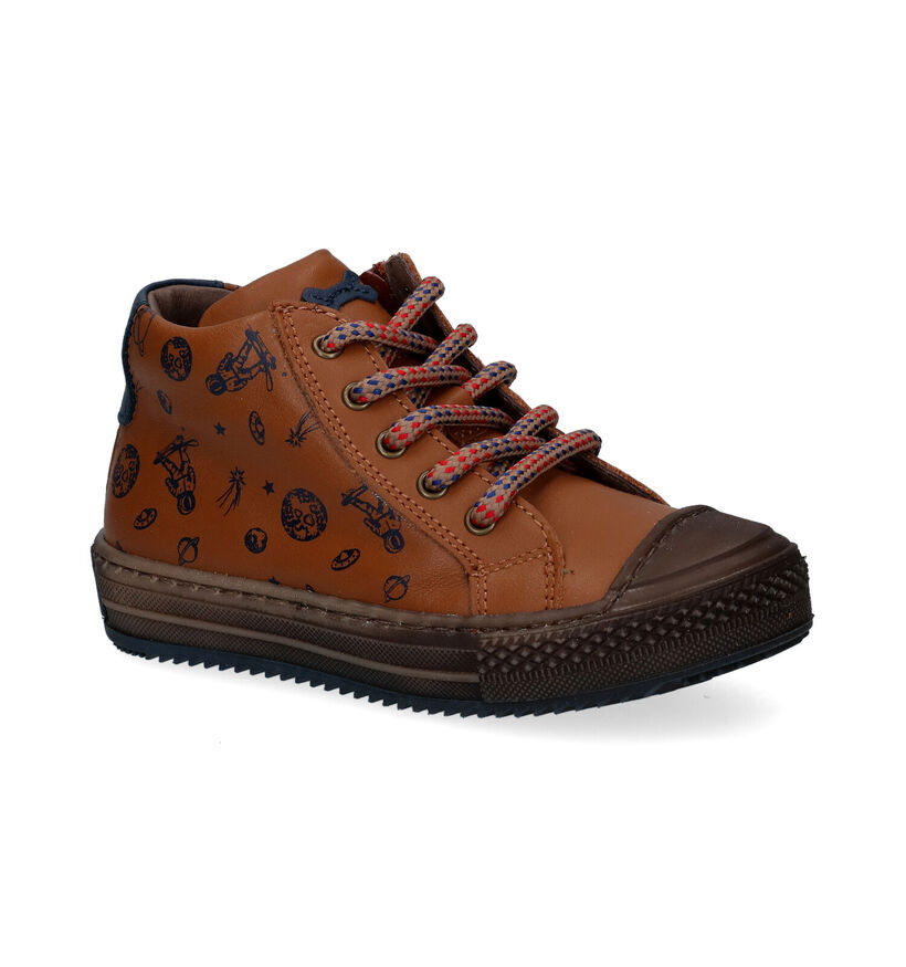 STONES and BONES Veso Cognac Bottines voor jongens (295159) - geschikt voor steunzolen