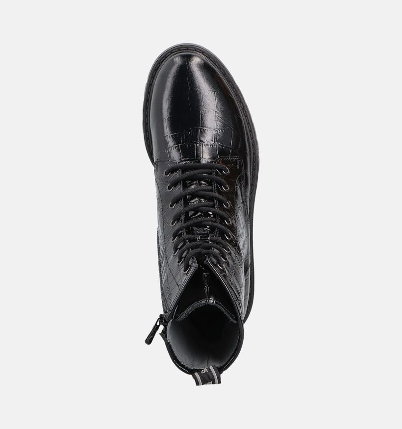NeroGiardini Croco Zwarte Boots voor dames (361722) - geschikt voor steunzolen