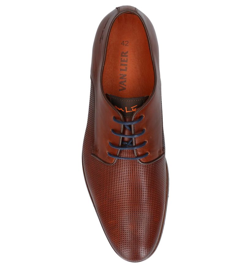 Van Lier Chaussures habillées en Cognac en cuir (241082)