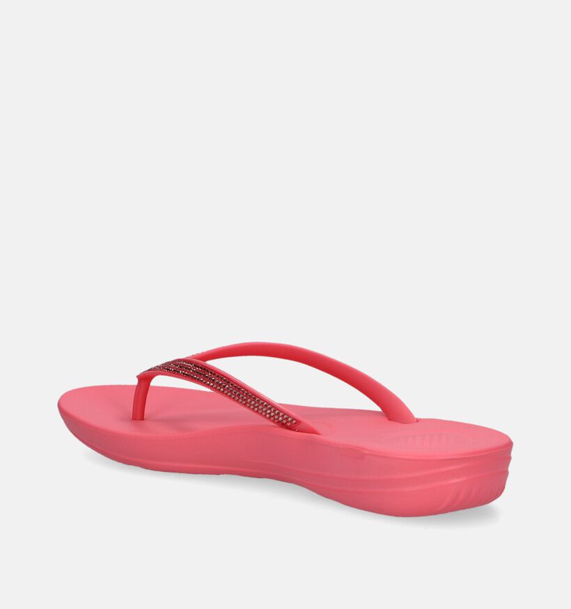 FitFlop Iqushion Sparkle Tongs en Rouge pour femmes (336951)