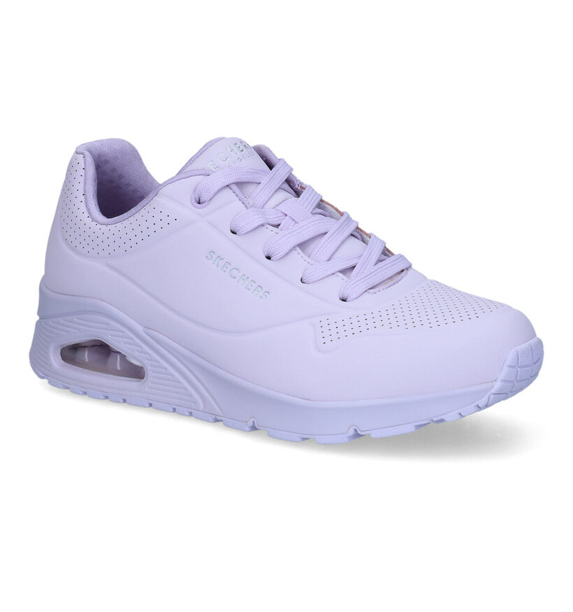 Skechers Uno Frosty Kicks Baskets en Rose pour femmes (319370) - pour semelles orthopédiques