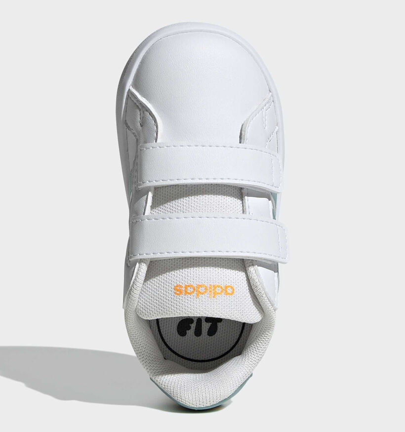 adidas Grand Court 3.0 Witte/Munt Sneakers voor jongens (375457) - geschikt voor steunzolen