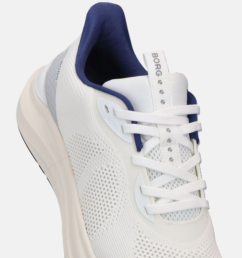 Bj&ouml;rn Borg Ace Knt Baskets basses en Blanc pour hommes (369019) - pour semelles orthop&eacute;diques