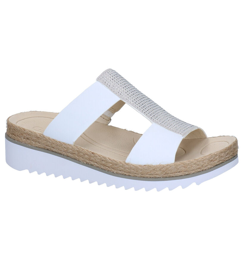 Gabor Best Fitting Witte Slippers in leer (265862)